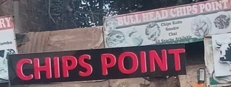 Bull Head Chips Point sign